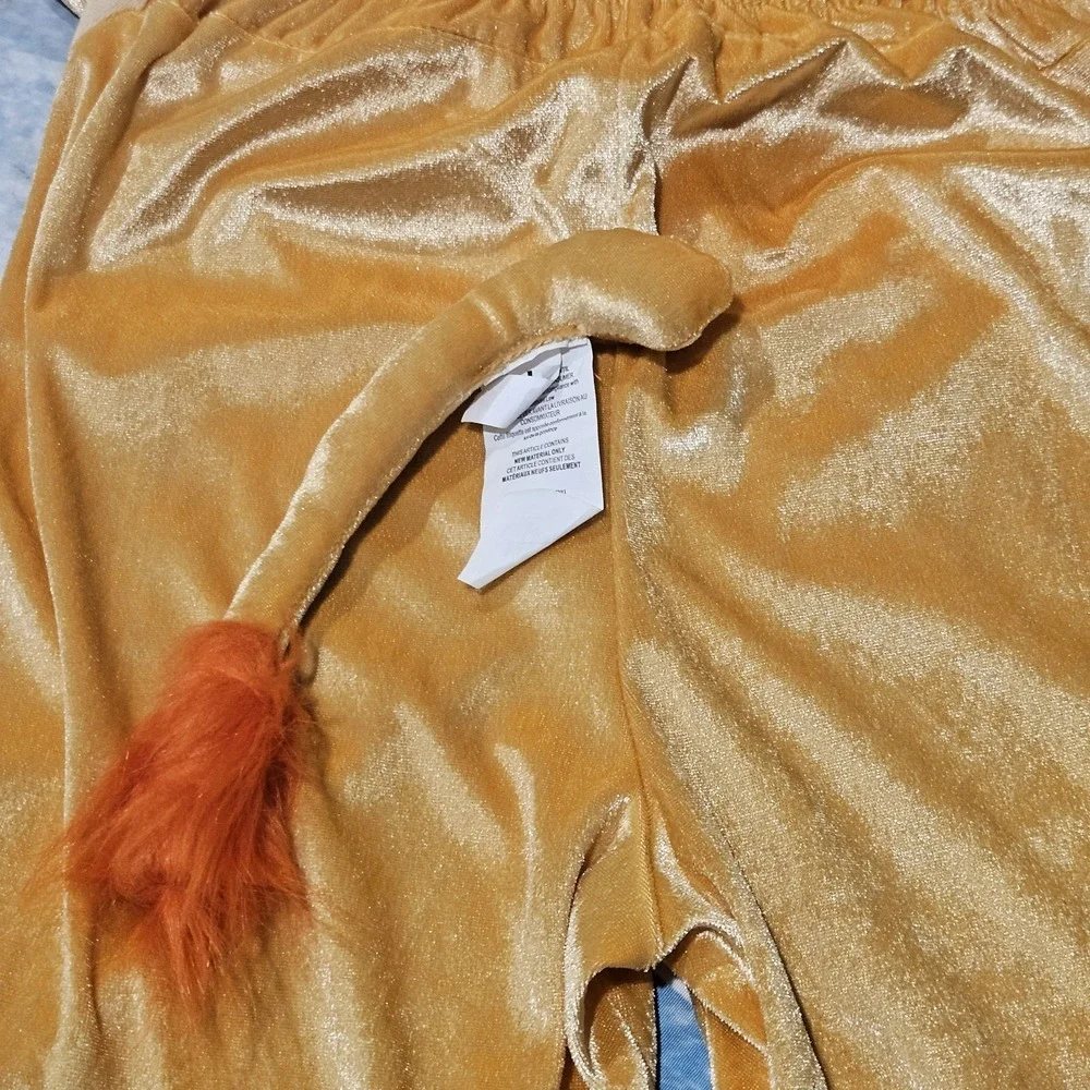 Disney Junior The Lion Guard Kion Costume Toddler Large 4-6 Jumpsuit Mask Tail
